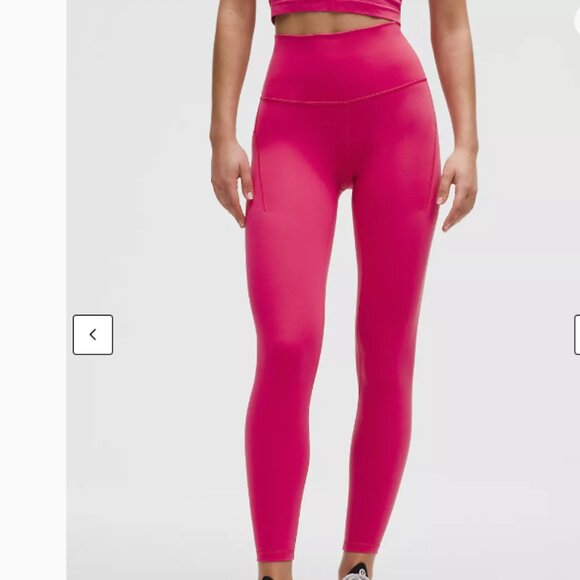 Lululemon Wunder Train High-Rise Tight Leggings Pockets 25" in Raspberry Coulis - Picture 1 of 5